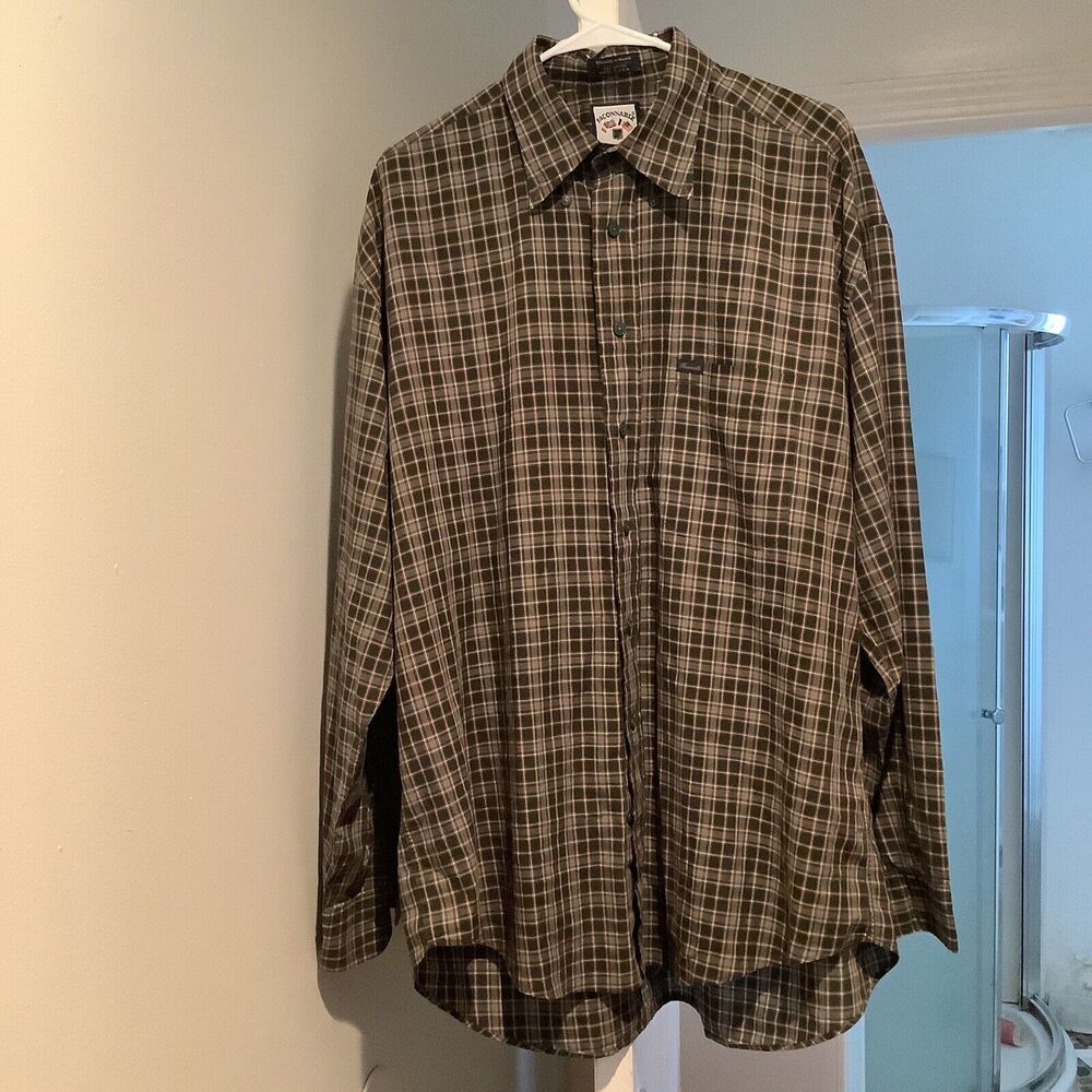 Faconnable Albert Goldberg Designed in France Flannel button down Shirt Mens XL